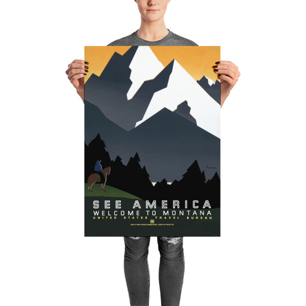 America Montana // WPA Artprint Poster 50x70 -